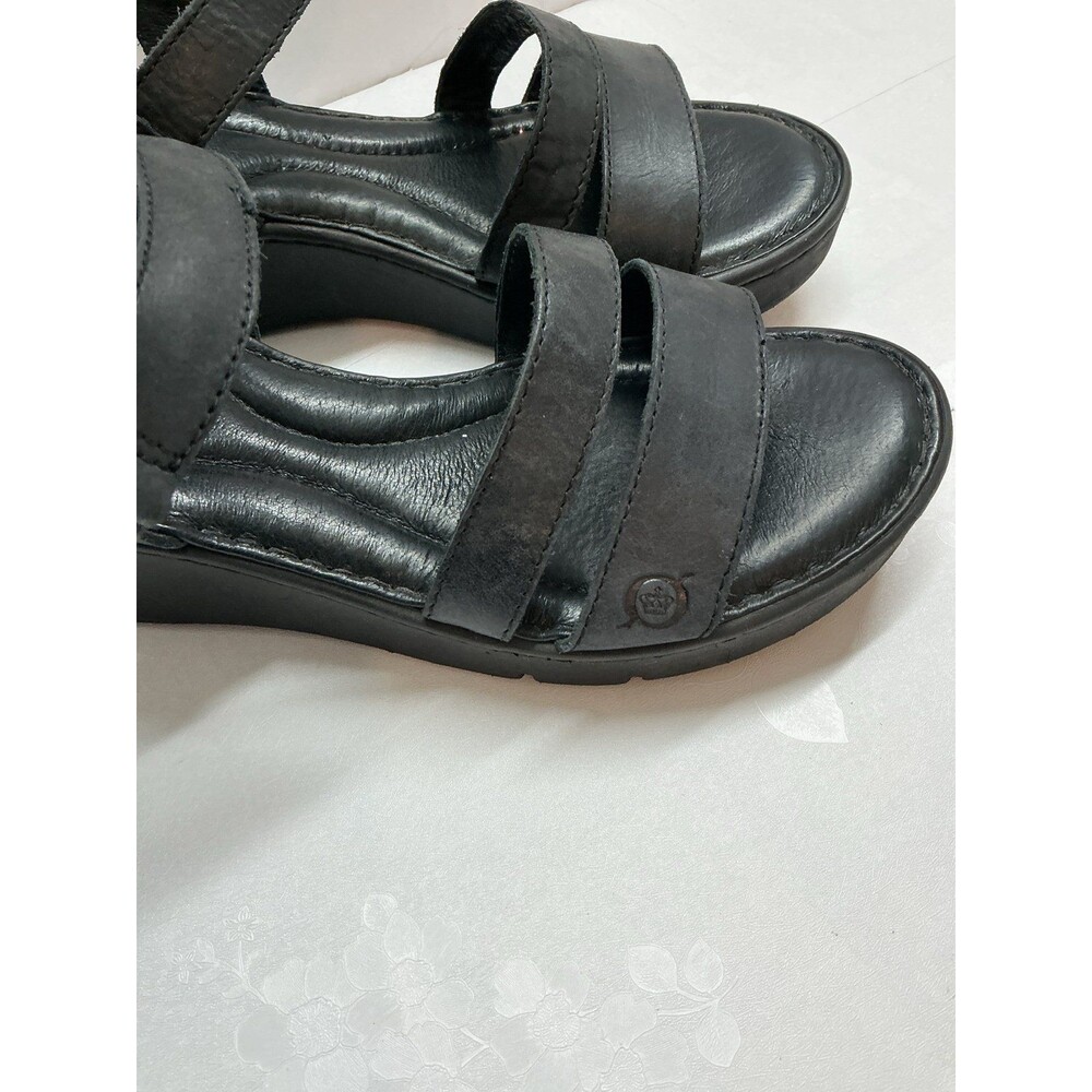Born Black Wedge Sandals - Picture 4 of 9